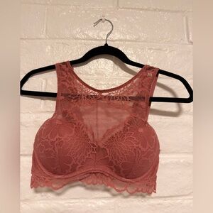 34B Victoria's Secret PINK Lace Bralette in Rose